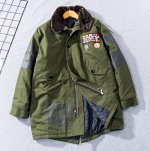 Парка на стеганной подкладке army green