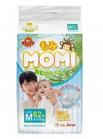 MOMI подгузники M ( 6-11 кг), 62 шт