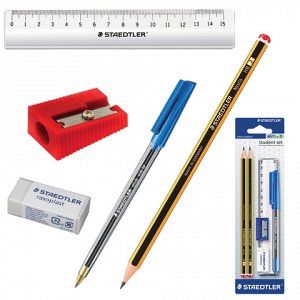 Набор STAEDTLER, карандаши ч/гр 2 шт., ластик, точилка, лине