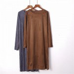 Платье с длинными рукавами цвет: КОРИЧНЕВЫЙ