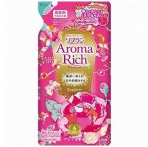 LION Aroma Rich Кондиционер для белья "Scarlett" с цветочно-фруктовым ароматом,запасной блок, 450 мл