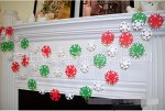 Гирлянда из снежинок, 1 веревка