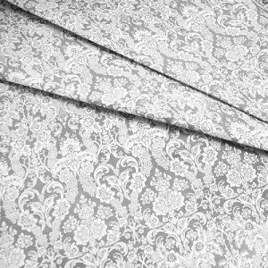 Ткань на отрез бязь плательная 150 см 10587/17 Дамаск цвет серый