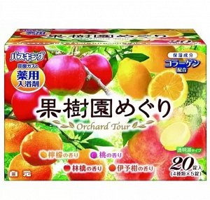 "Fuso Kagaku" "Premium Fruits" Соль для ванны  (12 таблеток*40 гр.)