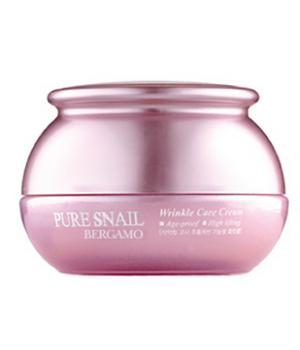 BERGAMO Pure Snail Wrinkle Care Cream Омолаживающий крем с экстрактом слизи улитки 50ml