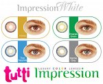 Перекрывающие цветные контактные линзы Tutti Imp. Wh. Honey -1.5 BC 8.6 (2 линзы)