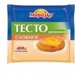 Тесто, слоеное бездрожжевое (пласт) , Морозко, 400 г, (18)