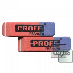 ластик "proff" (94) 60 шт./в коробке, красно-синий AS