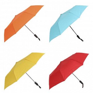 Зонт универсальный, полуавтомат, 8 спиц, 55см, металл, пластик, полиэстер, 4 цвета