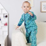 Комбинезон для мальчика , бирюзовый набивка