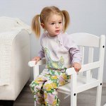Пижама для девочки, бежевый, цветы набивка