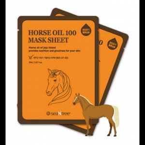 SeaNtree Маска-салфетка с лошадиным жиром Horse Oil 100 Mask Sheet