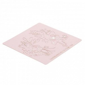 Чипборд бумажный "Цветочки" [13] розовый,2 эл-та по 8х4 см