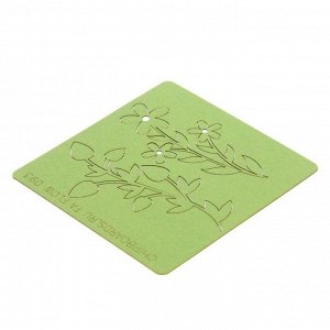 Чипборд бумажный "Цветочки" [9] зеленый, по 2,5х5,5 см