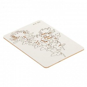 Чипборд картон "Хризантемы" 6,8х10см