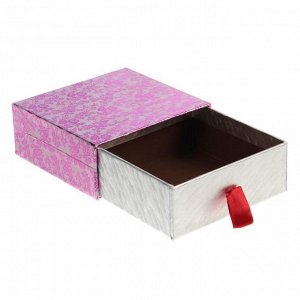 Коробка подарочная "Пенал", цвет розовый, 12,5 х 12,5 х 5 см