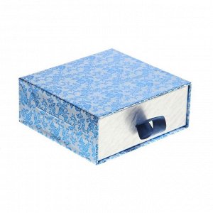 Коробка подарочная "Пенал", цвет синий, 12,5 х 12,5 х 5 см