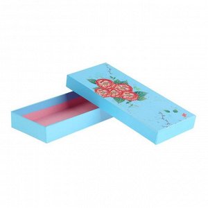 Коробка подарочная "Цветущий сад", цвет голубой