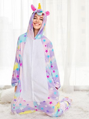 Allover Stars Плюшевый Единорог Onesie