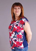 Футболка &quot;Каролина&quot; цветы