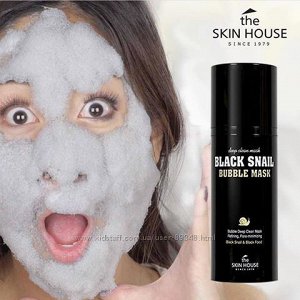 THE SKIN HOUSE Кислородная маска с черной улиткой Black Snail Bubble Mask