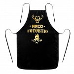 Фартук &quot;Мясо готовлю я&quot;, под золото