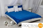 Плед 215213 Махровое чудо -Синий широкая полоса Микрофибра (Полиэстер) 250 г/м2 180х200 см