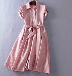 Рубашка-платье розовое