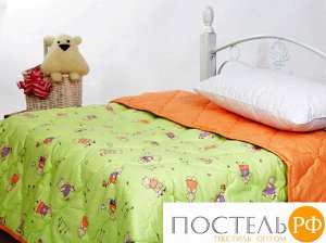 ALTRO KIDS текстиль Milkofil одеяло Тоша и Моша зеленое принт: бегемотики 150*200