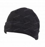 Шапка флисовая c отворотом, black