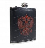 Фляга Герб России, теснение, 18 oz, арт CD-18A