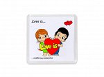 Магнитик Love is... Сердце