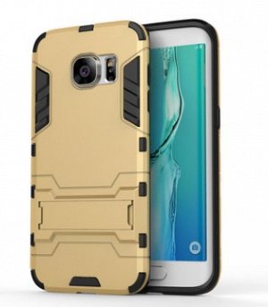 Задняя защитная крышка для Samsung galaxy s7 Edge с подставкой цвет: ЗОЛОТО