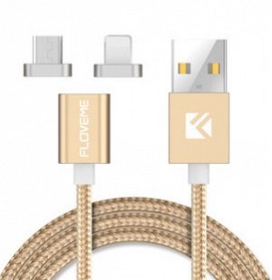 Магнитный USB-кабель 2в1 Android+Apple