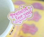 Наклейка стикер для упаковки Present for you