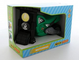 Мотоцикл "Моторбайк" зелёный (в коробке)