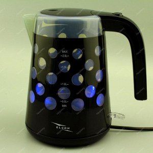 Чайник электрический, пластмассовый ELCOH 2.0L, 1850-2200w.
