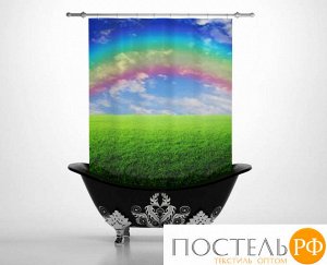 Штора для ванной: Полосатая радуга