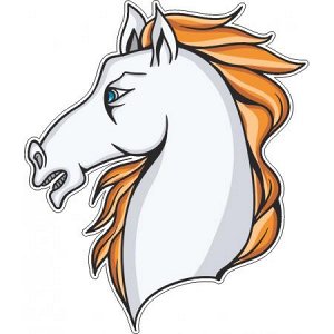 Белый конь Размеры и цвета наклеек могут быть разными, уточняйте у организатора.