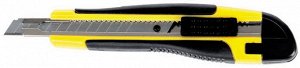 Нож канцелярский 9мм Berlingo "Comfort", auto-lock, металл. направл., мягкие вставки, европодвес