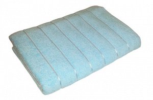 Полотенце Плотное жаккардовое полотенце ПРОВАНС с атласной нитью и эффектом волн на всем полотенце, кольцевая кардная пряжа, плотность 450гр/м2. Бирюзовый.