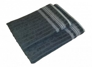 Полотенце Плотное жаккардовое полотенце ЛАГУНА с бордюром, полосы на теле полотенца, кольцевая кардная пряжа, плотность 430гр/м2.
