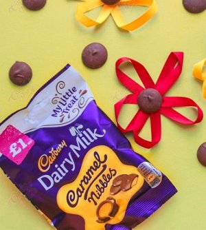 Конфеты Cadbury caramel nibbles pouch, 80гр