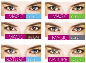 Цветные контактные линзы Illusion Magic Brown -3.5 BC 8.6 (2 линзы)