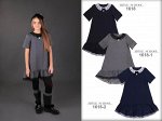 платье текстиль, однотон, кружева-воротник