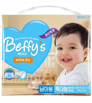 BEFFY'S ExtraDry подгузники для мальчиков XL (13+ кг), 32 шт