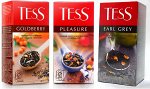 Чай Тесс промо набор Pleasure25+Majestic25+Earl Grey25 чай пак.черн 127,5г 1/8