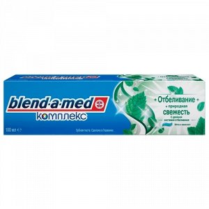 BLEND_A_MED Зубная паста Комплекс Отбеливание+Природная свежесть Мята и эвкалипт 100мл ПрипакКороб