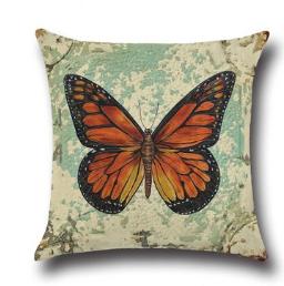 Декоративная наволочка на подушку "бабочки"