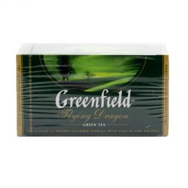 Чай Чай зеленый "Greenfield" Flying Dragon китайский  25пак.
Чай зеленыйй байховый в пакетиках для разовой заварки.Сорт: букет.
Тысячелетняя традиция создания китайского зеленого чая продолжается в
бл